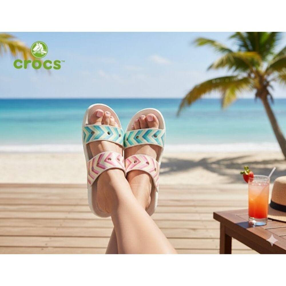 Crocs Festival Vibes Slip On Sandal Men’s Sz. 11. W12.5